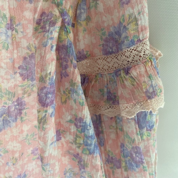 Loveshackfancy peach floral blouse - Picture 4 of 5